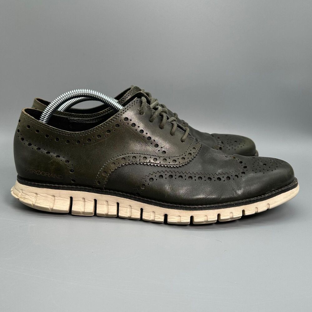 Cole Haan Zerogrand Mens 11 Wingtip Oxfords Shoes Olive Green C20060 Sneakers
